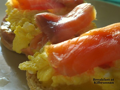 photo of smoked salmon and scrambled egg on toast