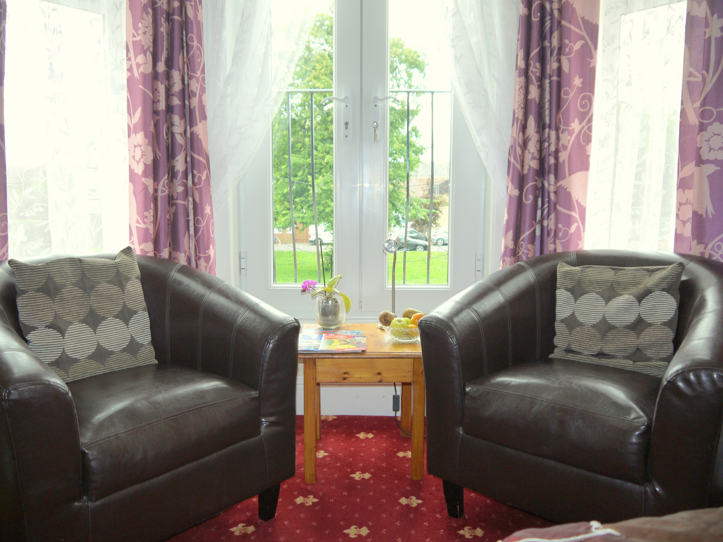 photo of two chairs in in the first floor flex room